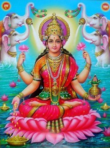 Lakshmi, dea della prosperità e dell'abbondanz