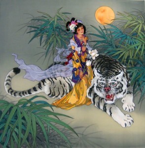 Guanyin nella forma della principessa Miaoshan - opera di Caroline N. Young